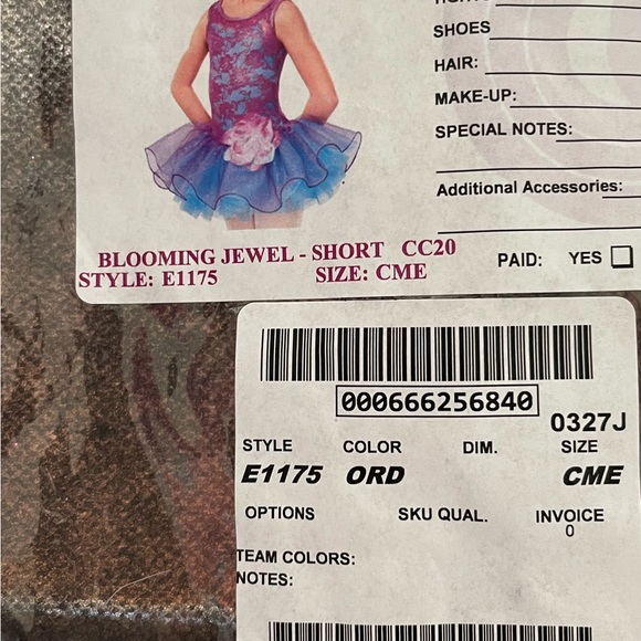 Curtain Call ‘Blooming Jewel” dance costume - Picture 3 of 3